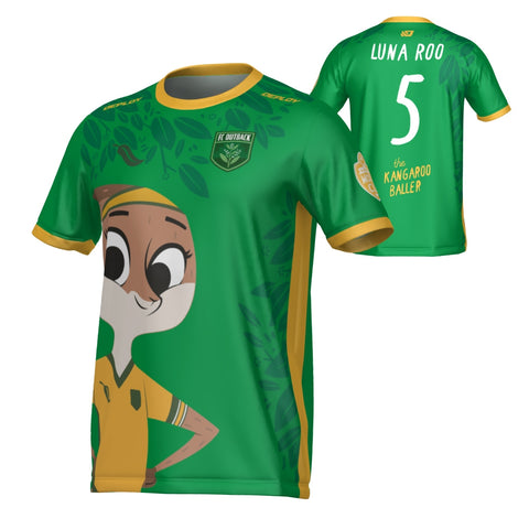 Luna Roo Football Jersey - Green - Deploy Football - Australia's Best Footballs & Soccer Balls
