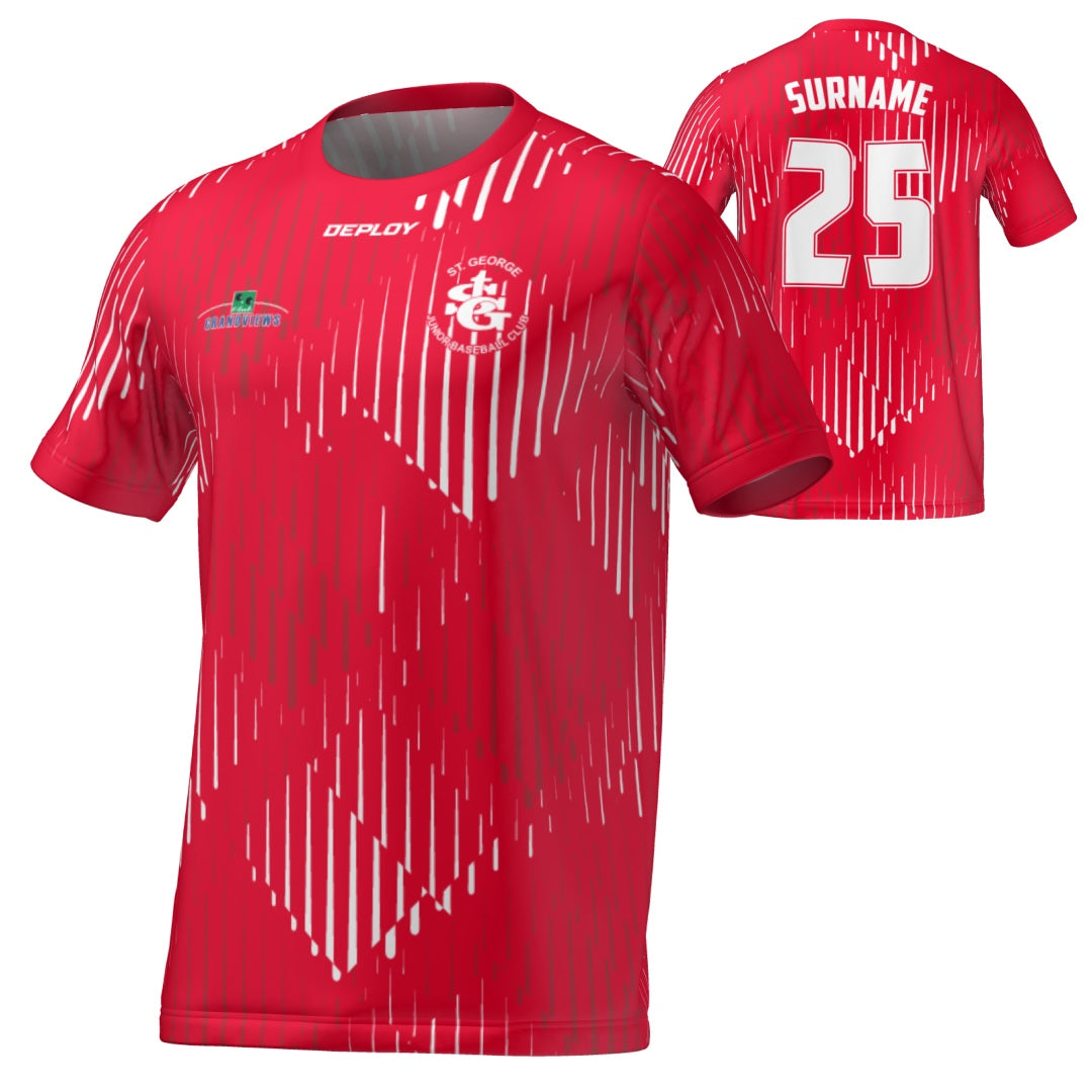 St George Junior Baseball Club - Training Jersey Red - Unisex & Youth