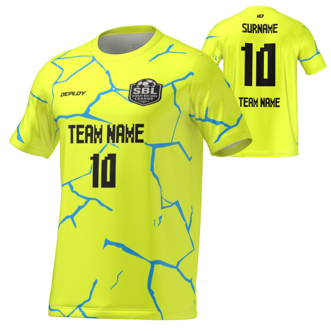 Street Ballers League - Flight Jersey Cracks- Neon Yellow