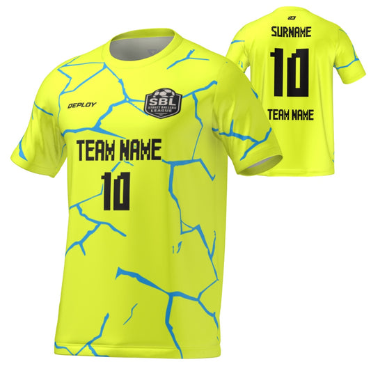 Street Ballers League - Flight Jersey Cracks- Neon Yellow