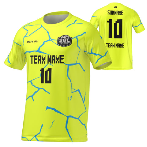 Street Ballers League - Flight Jersey Cracks- Neon Yellow