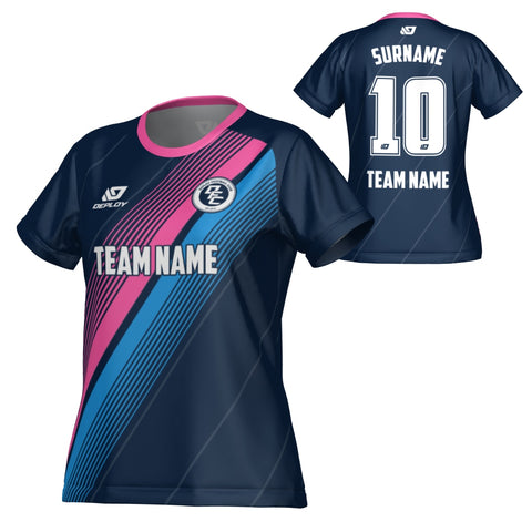 Velocity Womens Jersey - Navy & Pink