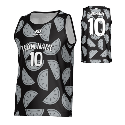 Watermelon Sports Singlet - Black