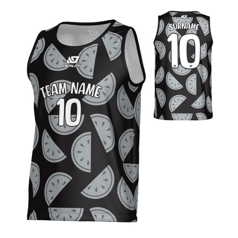 Watermelon Sports Singlet - Black