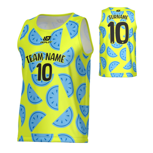 Watermelon Sports Singlet - Neon Yellow