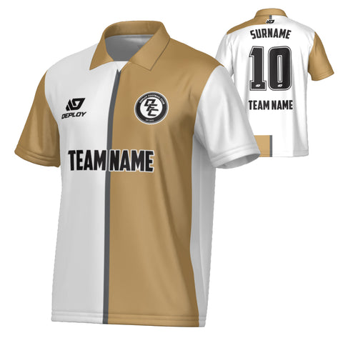 Split Collared Jersey - White
