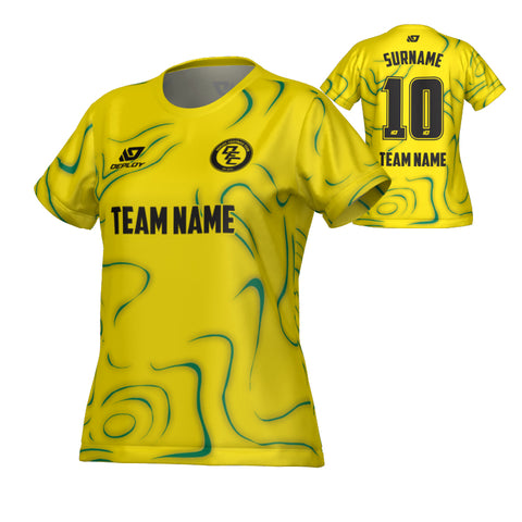 Marble  Womens Jersey - Yellow
