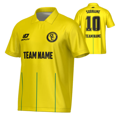 Linear Collared Jersey - Yellow