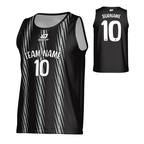 Zig Zag Sports Singlet - Black