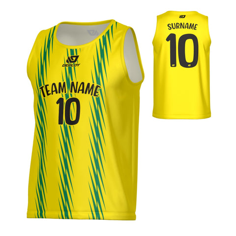 Zig Zag Sports Singlet - Yellow