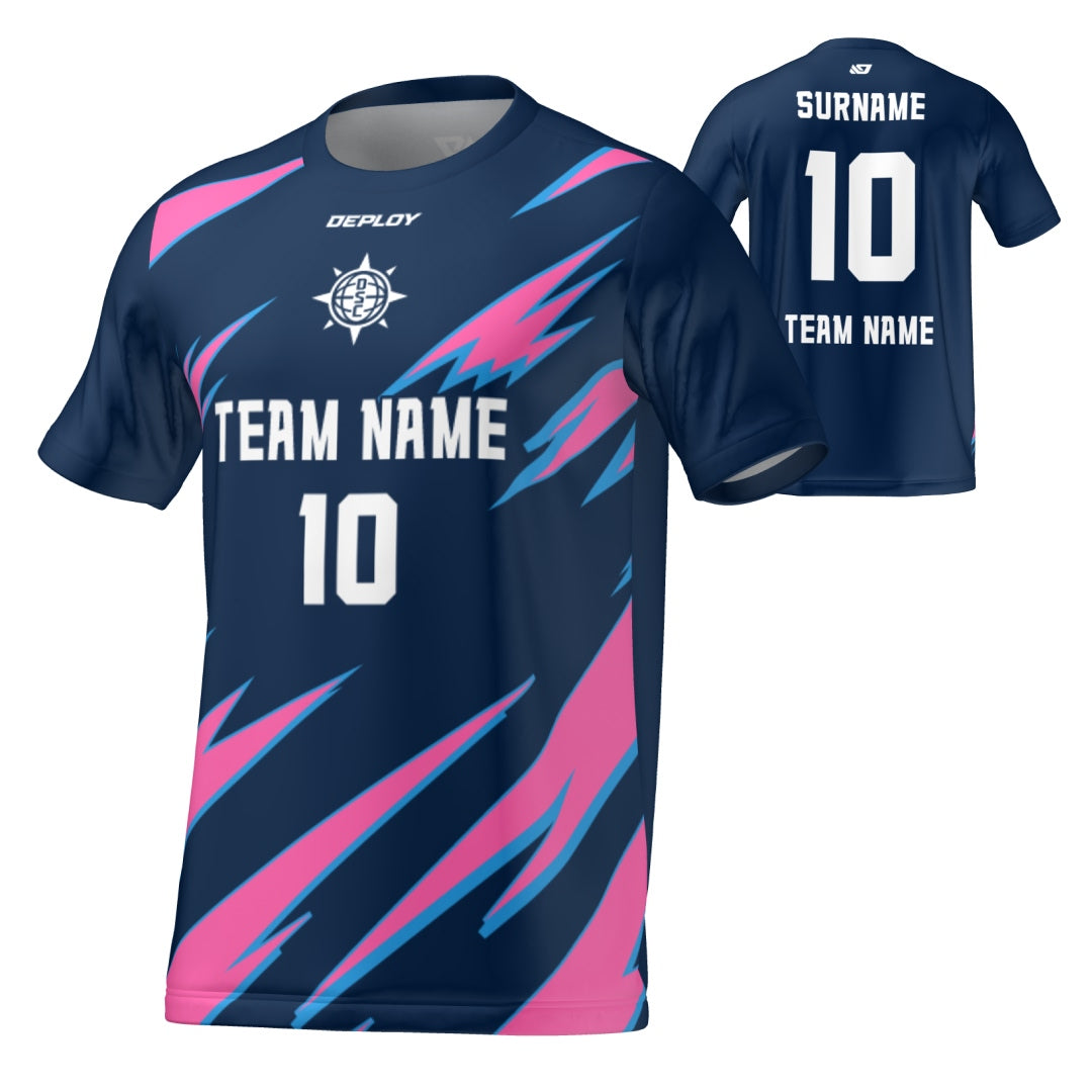 Flight Jersey Lightning - Navy & Pink - Deploy Football - Australia's Best Footballs & Soccer Balls