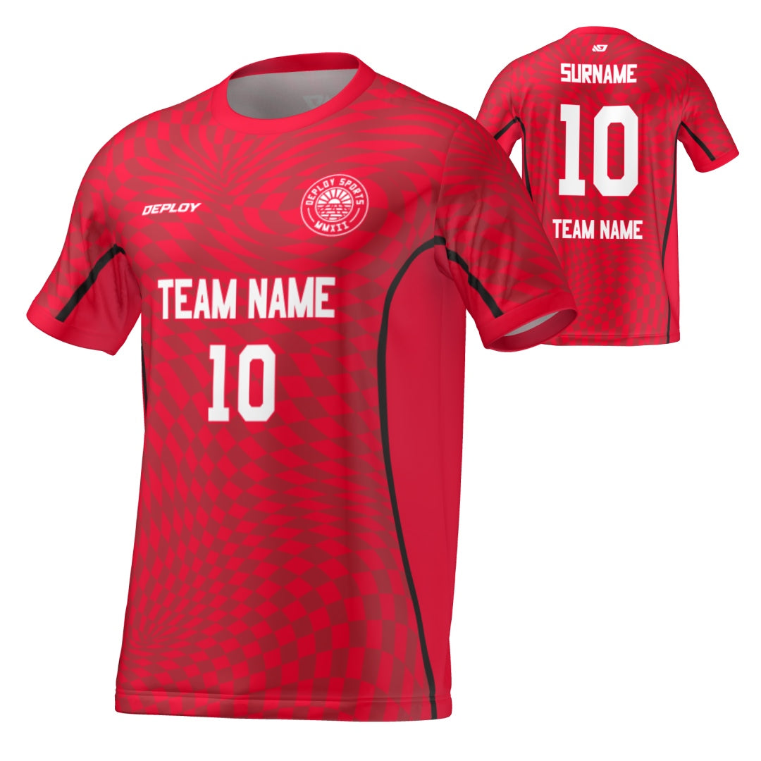 Flight Jersey Warped - Red - Deploy Football - Australia's Best Footballs & Soccer Balls