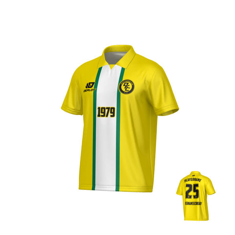 Stripe Collared Jersey - Yellow