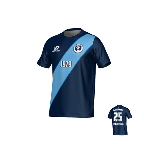 Sash Jersey - Navy & Sky Blue