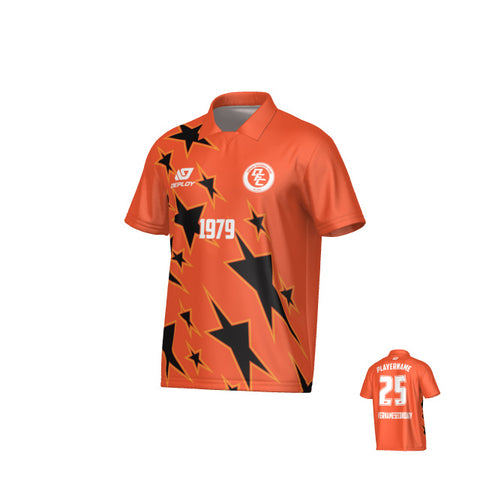 Stars Collared Jersey - Orange