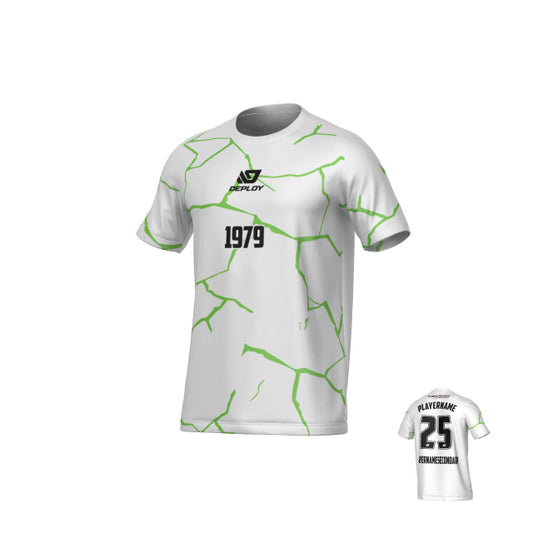 DUBBO 6s SUMMER - CRACKS WHITE AND FLURO GREEN
