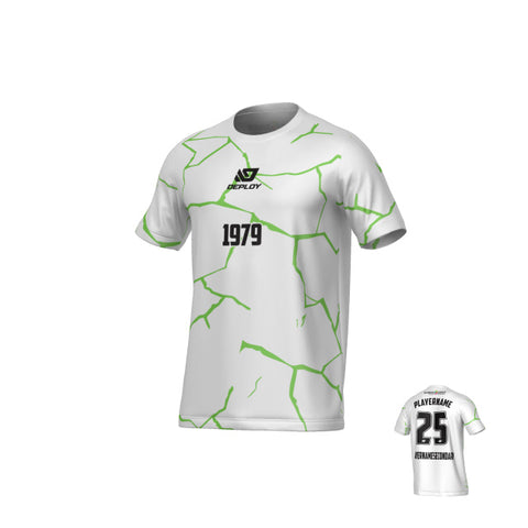 DUBBO 6s SUMMER - CRACKS WHITE AND FLURO GREEN