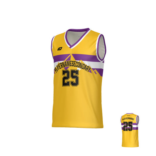 Summit Basketball Jersey - Yellow & Purple