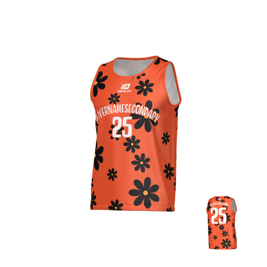 Flower Sports Singlet - Orange