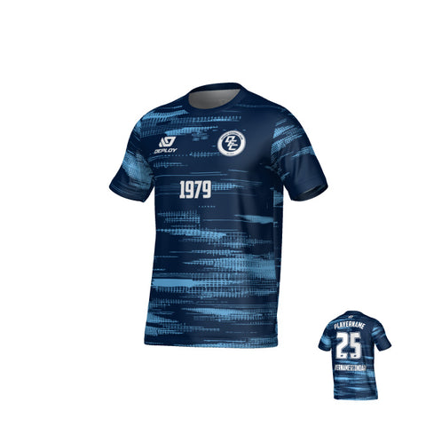 Distort Jersey - Navy & Sky Blue