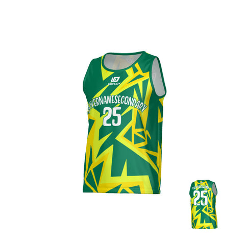 Shattered Sports Singlet - Green