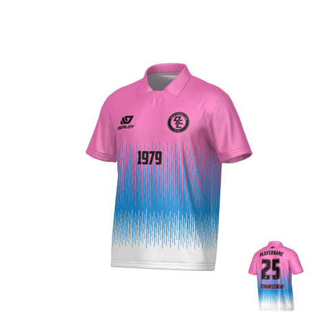 Fade Collared Jersey - Pink