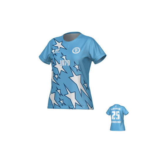 Stars Womens Jersey - Sky Blue & Navy