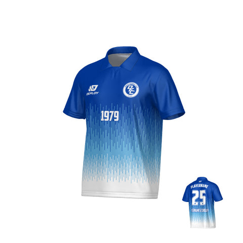 Fade Collared Jersey - Royal Blue & Sky Blue