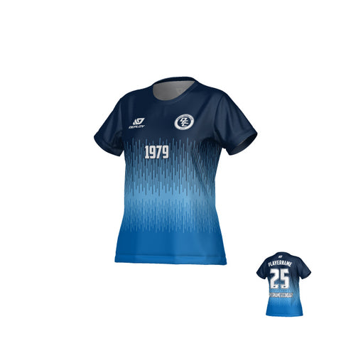 Fade Womens Jersey - Navy & Sky Blue