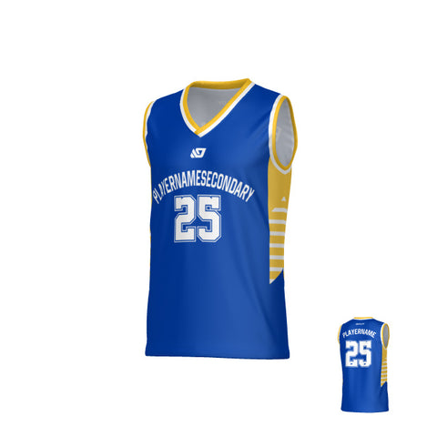 Banner Basketball Jersey - Royal Blue & Yellow