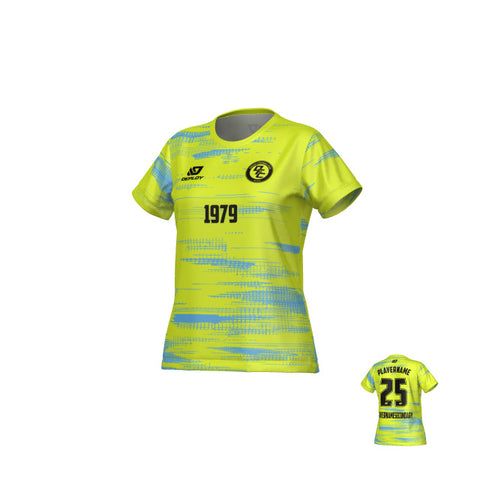Distort Womens Jersey - Neon Yellow
