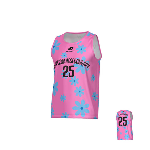 Flower Sports Singlet - Pink