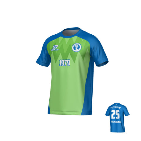 Carnival Jersey - Blue & Neon Green