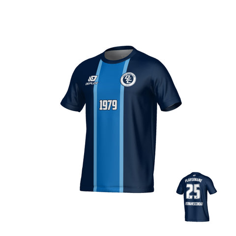 Stripe Jersey - Navy & Sky Blue