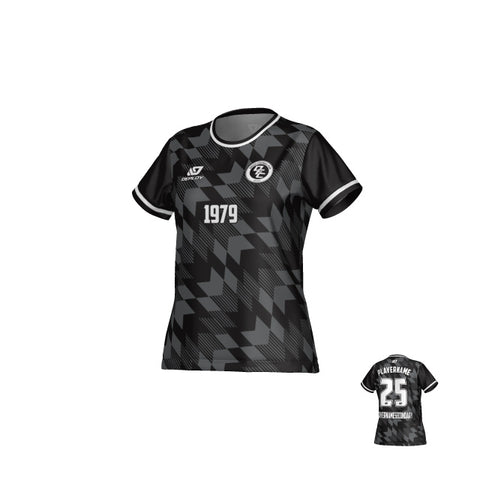 Leaves Womens Jersey - Black