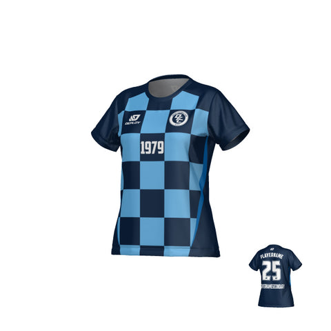 Checkers Womens Jersey - Navy & Sky Blue