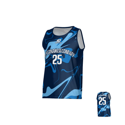 Marble Sports Singlet - Navy