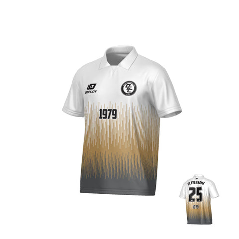 Fade Collared Jersey - White