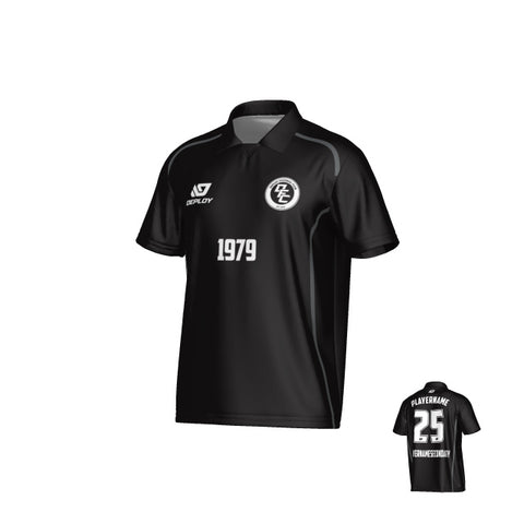 Contour Collared Jersey - Black