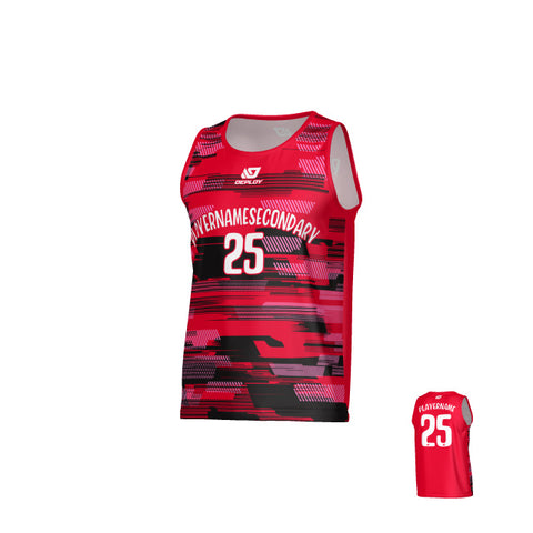 Glitch Sports Singlet - Red