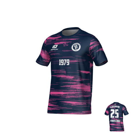 Distort Jersey - Navy & Pink