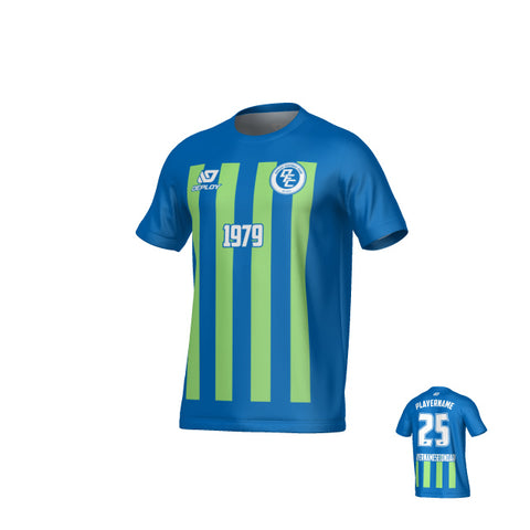 Bars Jersey - Blue & Neon Green