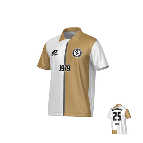 Split Collared Jersey - White