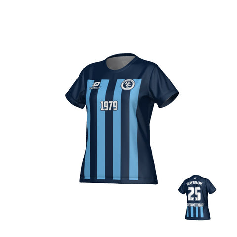 Bars Womens Jersey - Navy & Sky Blue
