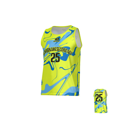 Marble Sports Singlet - Neon Yellow