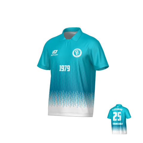 Fade Collared Jersey - Teal