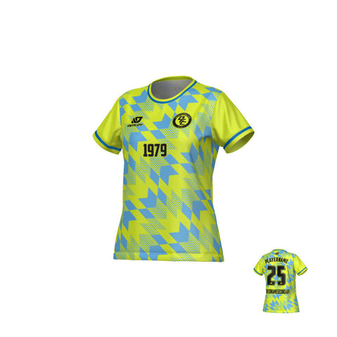 Leaves Womens Jersey - Neon Yellow