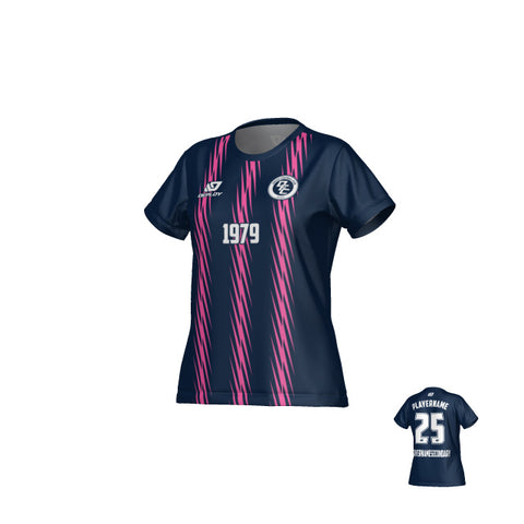 Zig Zag Womens Jersey - Navy & Pink