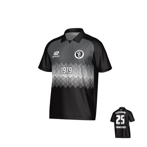 Echo Collared Jersey - Black