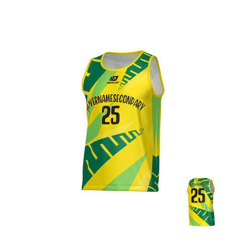 Fern  Sports Singlet - Yellow